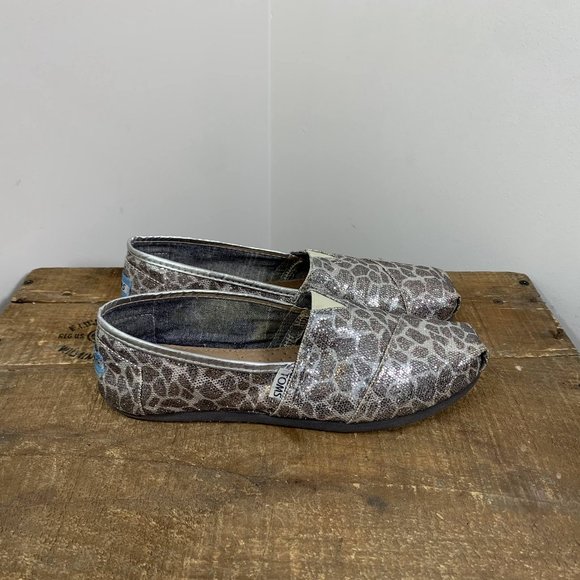 Toms Shoes - Toms Women's Sparkly Leopard Print Canvas Shoes